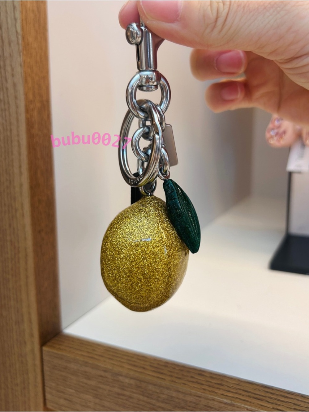 NWT🍋Coach 3D Lemon Bag Charm CAO52 Summer Glitter Fruit Gift Fun Keychain